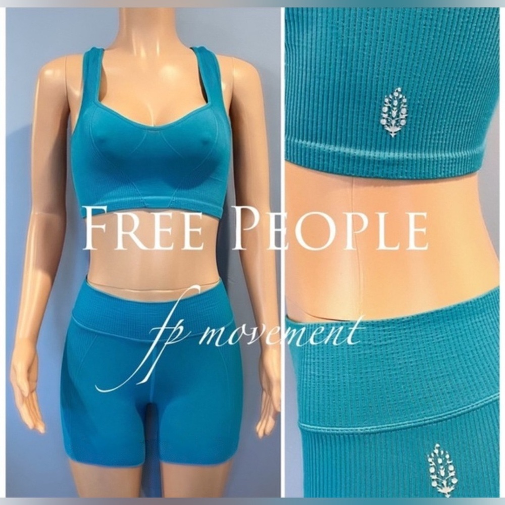 New FREE PEOPLE MOVEMENT sweetheart crop & matching shorts! M/L Top XS/S shorts